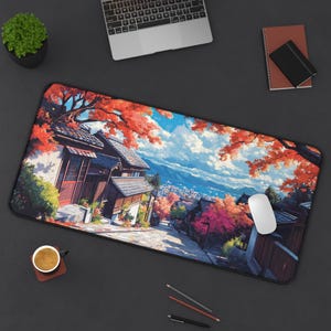 LoFi Desk Mat - AKIYAMA BLISS - Studio Ghibli Office Decoration - Japan Office Decor - Home Workspace - Anime Desk Mat - Aesthetic Office