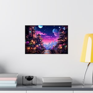 Póster LoFi - KITSUNE - Impresión de póster - Pósteres mate - Decoración de pared - Arte mural japonés - Impresión artística - Arte de póster - Decoración de habitación - Arte mural LoFi