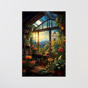 LoFi Poster - GARDENZEN - Poster Print - Matte Posters - Wall Decor - Nature Art Print - Poster Art - Room Decor - Studio Ghibli Art Print