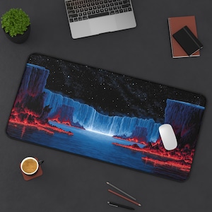 LoFi Desk Mat - AT WORLDS END - Studio Ghibli Office Decoration - Anime Office Decor - Home Workspace - Japan Desk Mat - Aesthetic Office