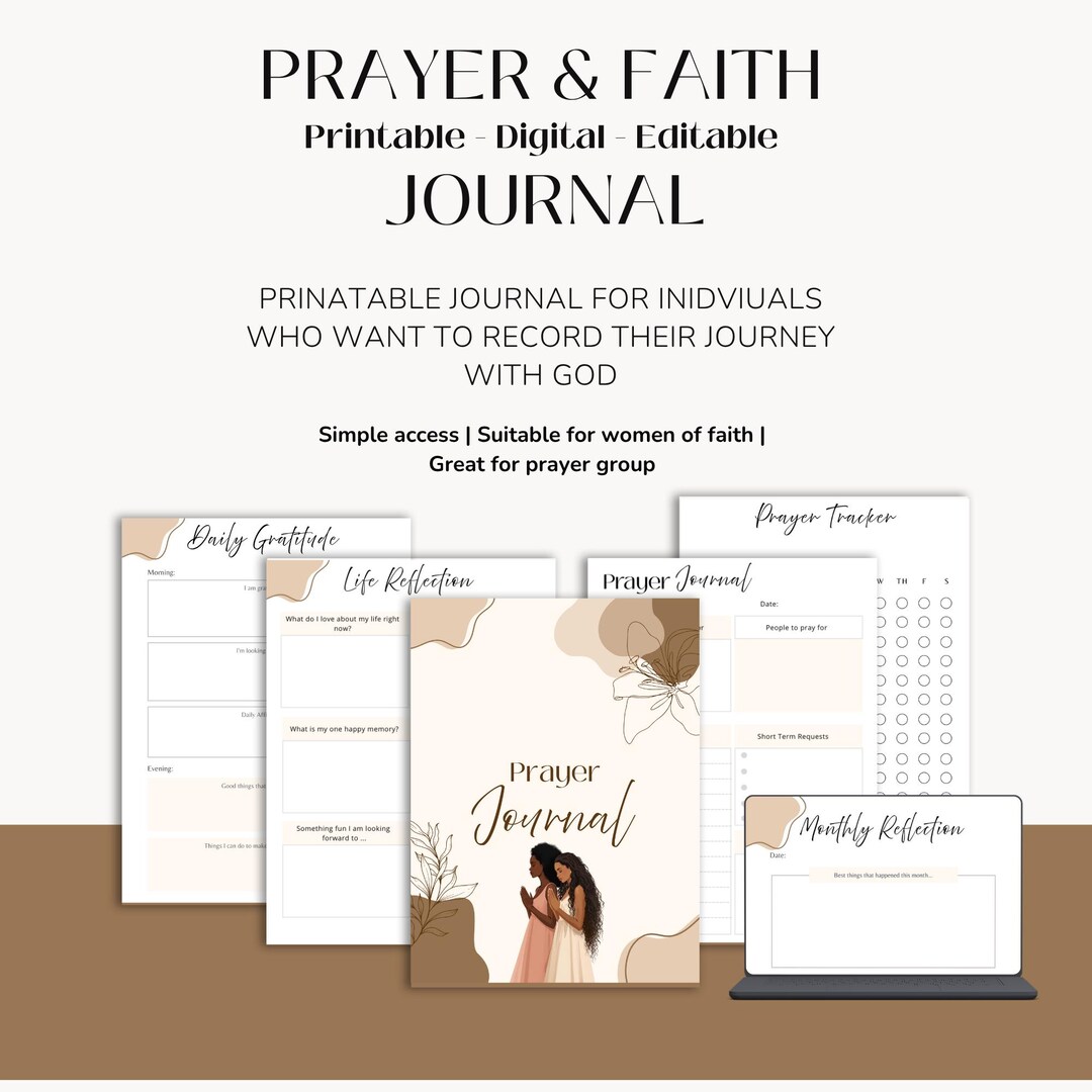 Printable Prayer Planner | Digital Faith Journal for Women | Christian ...