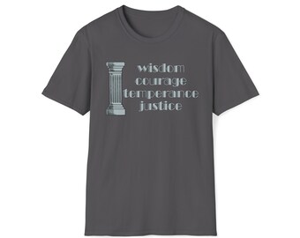 Wisdom Courage Temperance Justice Unisex Softstyle T-Shirt