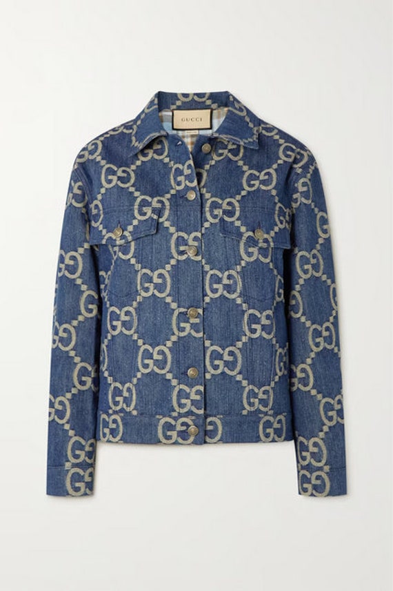 Jumbo GG denim-jacquard jacket