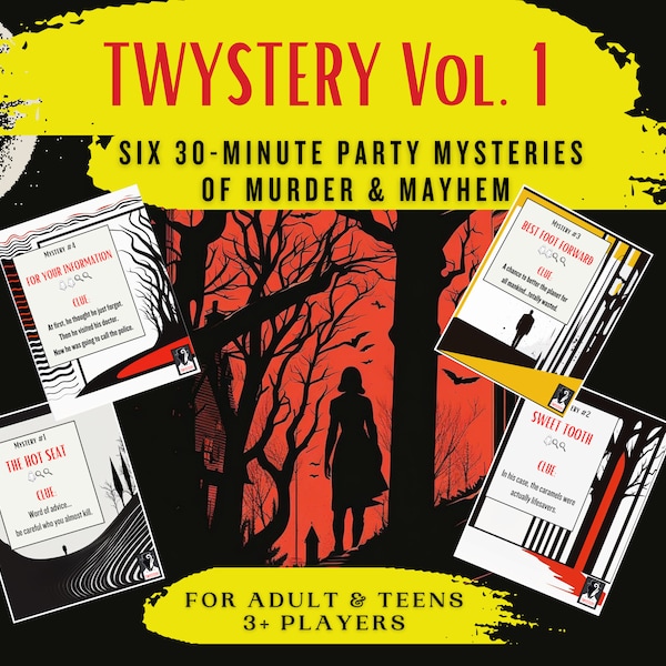 Murder Mystery Party Games for Adults and Teens | Twystery Printable Logic and Deduction Game | Instant Download PDF | 3+ Players