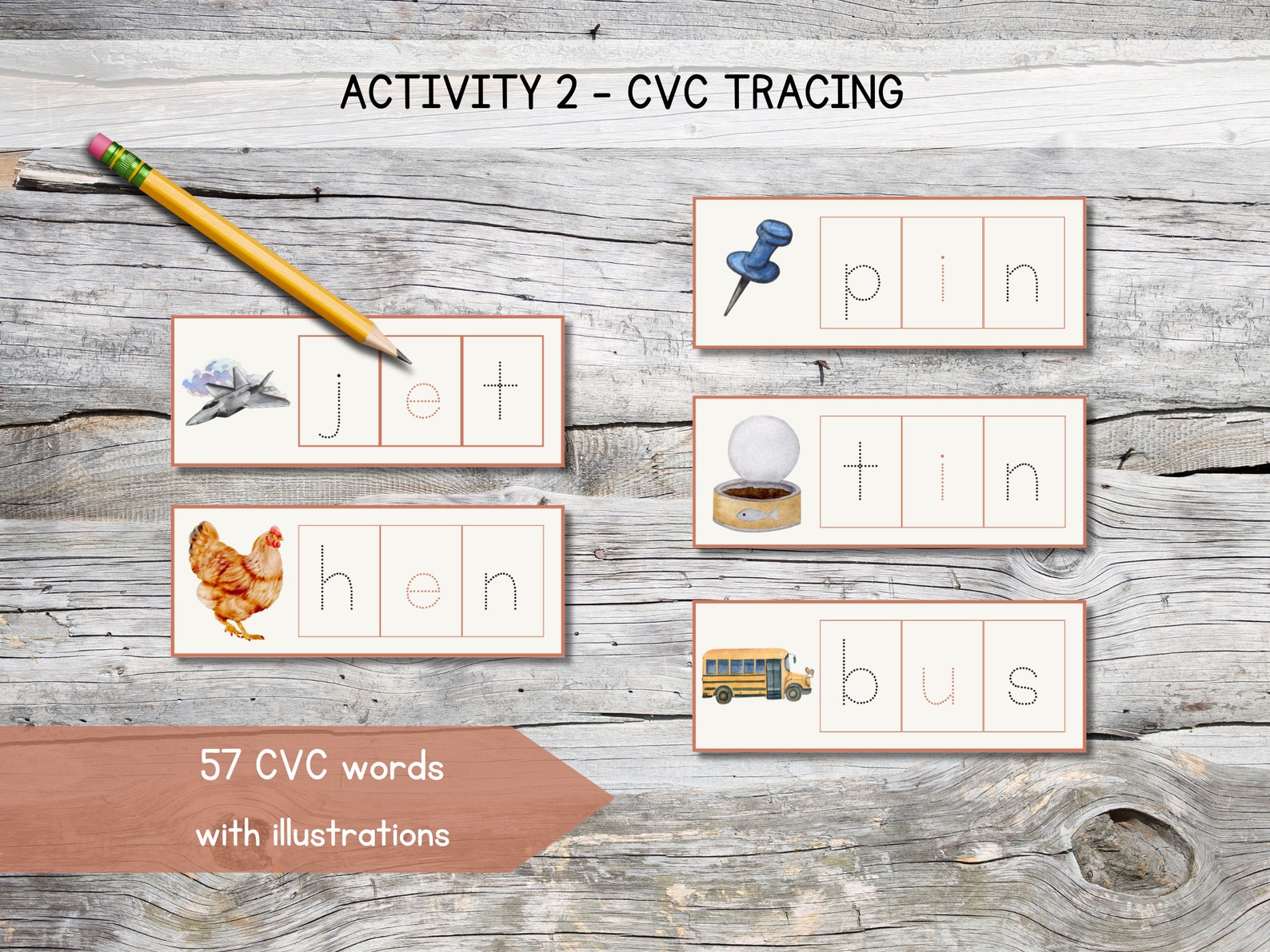 Printable Montessori Moveable Alphabet Bundle. CVC Reading Etsy