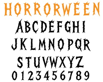 Clipart dell'alfabeto del sangue SVG PNG Cricut Silhouette Canva