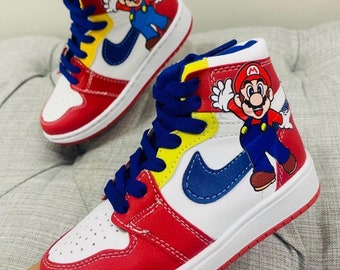 Mario Bros inspired high top sneakers