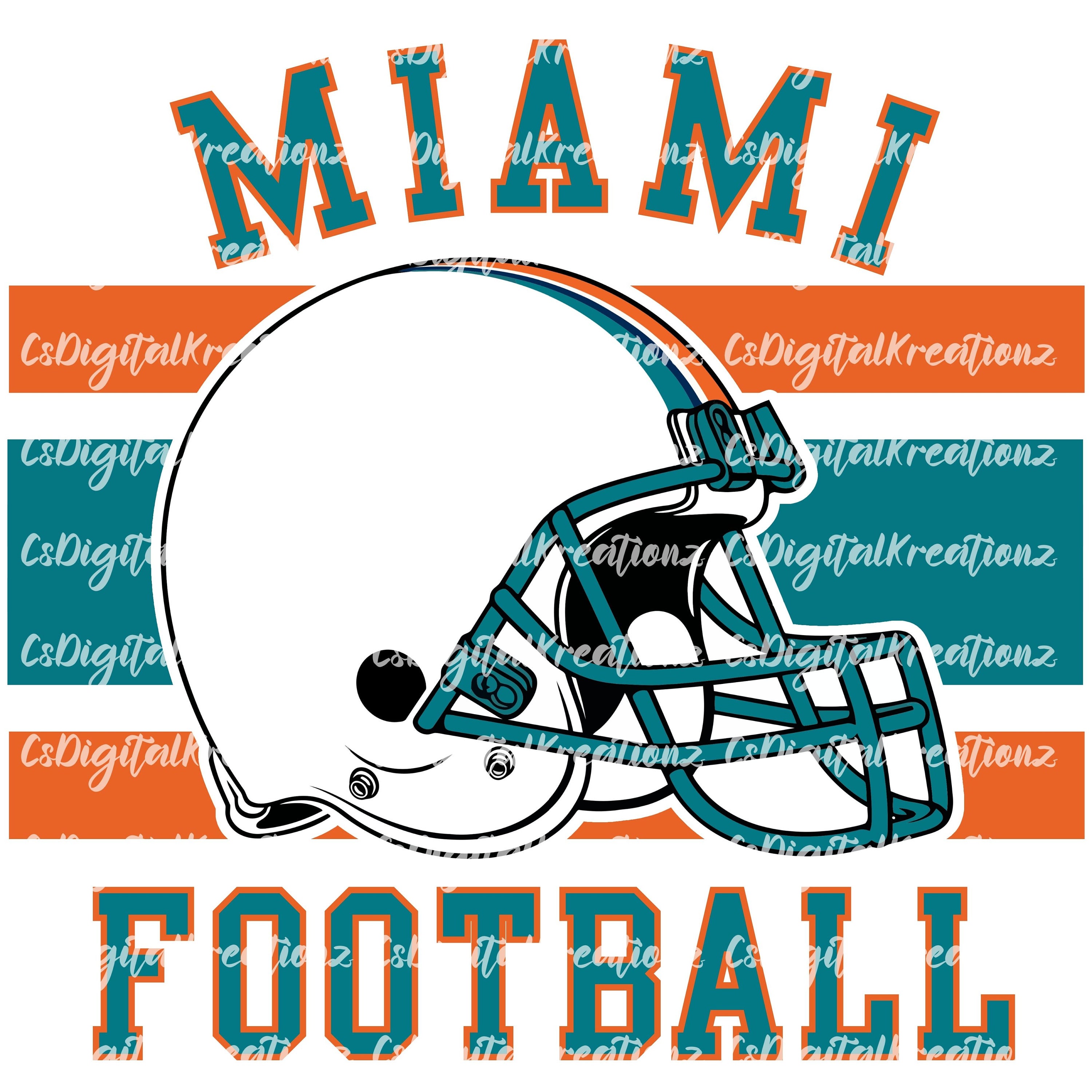 Miami Dolphins Miami Vice Mini Football Helmet Decal Set