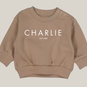 Personalised baby/child Tracksuit set, personalized big initials/Name jumper, sweatshirt & sweatpants, custom kids birthday special outfit