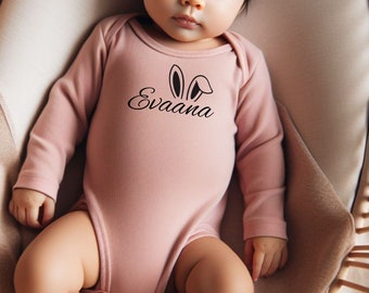 First Easter Personalised Baby Bodysuit, Custom Name Onesie, Baby Outfit, Baby Shower Gift, easter bunny onsies