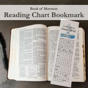 Boek van Mormon leesschema bladwijzer voor LDS-jongeren, ouders en leiders | Jeugdthema 2024 - Discipel van Jezus Christus