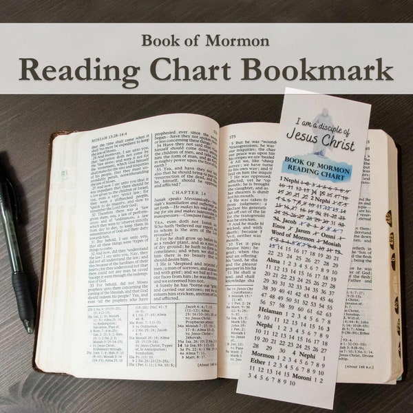 Book of Mormon Reading Chart Bookmark for LDS Youth, Parents and Leaders | 2024 Youth Theme - Disciple of Jesus Christ