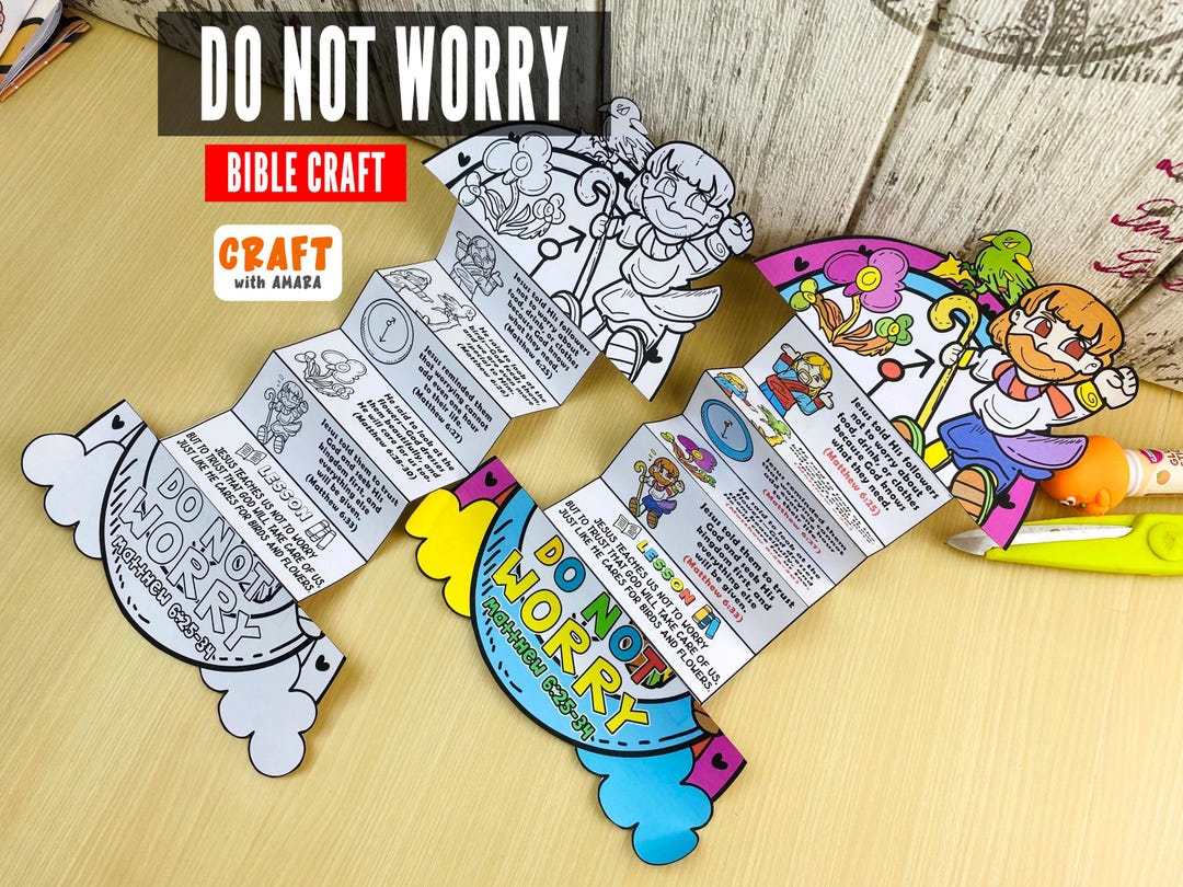 Do Not Worry Folding Surprise Bible Craft: Bible Verse, Gospel of God ...