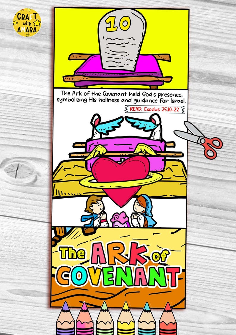 The Ark of the Covenant Easy Coloring Folding Surprise Bible Craft ...