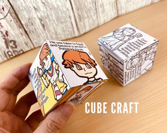 Joseph the Prince of Egypt Coloring Cube Craft, Memory Games, Bible Craft for Kids, Bible Study Lesson Sunday School Activity, Old Testament