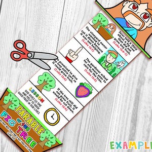 Parable of the Fig Tree Folding Surprise Bible Craft: Children Ministry ...