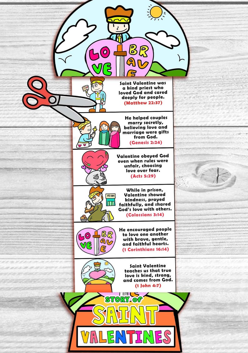 Story of SAINT VALENTINES Folding Surprise Craft: Valentine's Day ...
