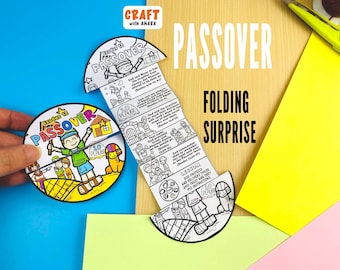 Pasqua - Lavoretto creativo con Bibbia a sorpresa pieghevole: Studio biblico, Lezione per la scuola domenicale, Attività per bambini in chiesa, Mini libro, Antico Testamento, Cristiano