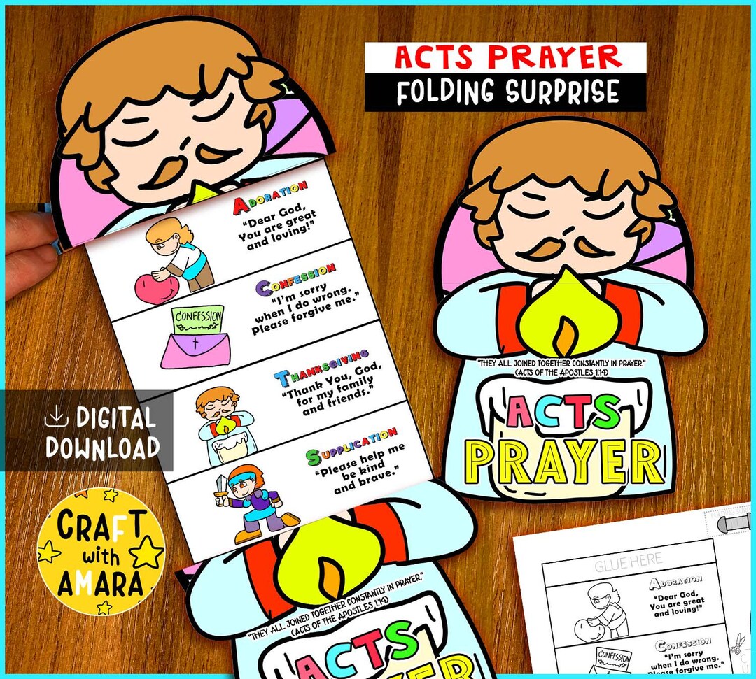ACTS Prayer Folding Surprise Bible Craft: Adoration, Confession ...