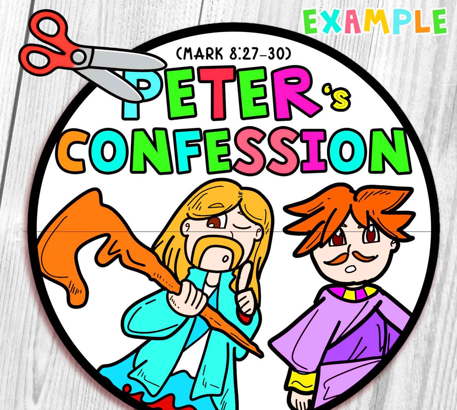 Peter’s Confession Folding Surprise Bible Craft: Children Ministry ...