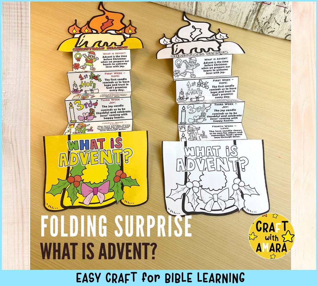 What is Advent? Folding Surprise Coloring Bible Craft: Christmas Advent ...