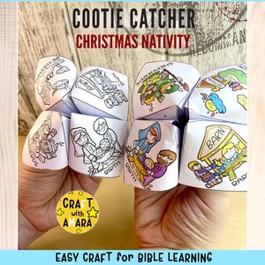 Juego de colorear del Nacimiento de Cristo: Manualidad bíblica para la escuela dominical, adivinación, actividad infantil para la iglesia, juego de memoria, venida de Cristo