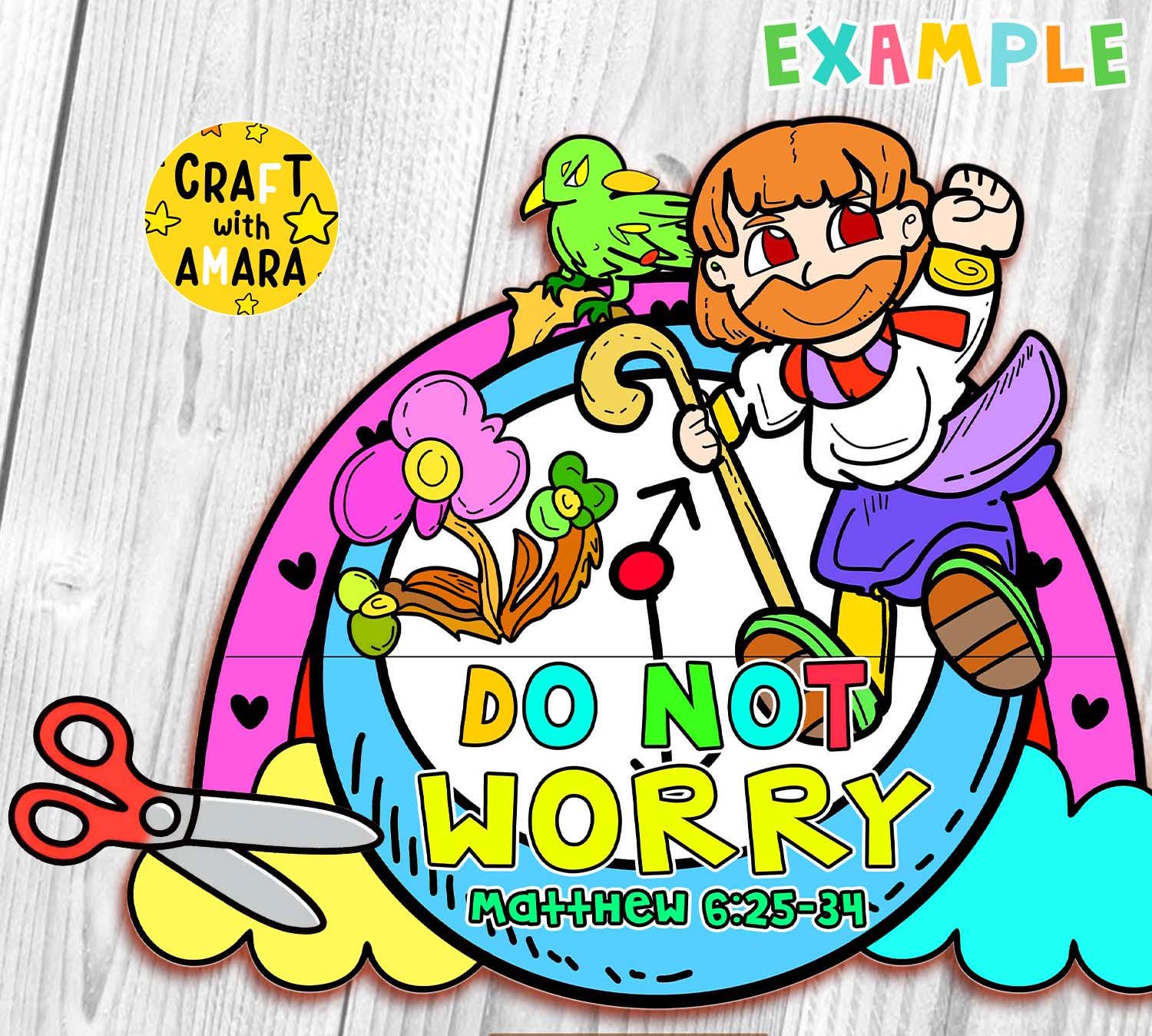 Do Not Worry Folding Surprise Bible Craft: Bible Verse, Gospel of God ...