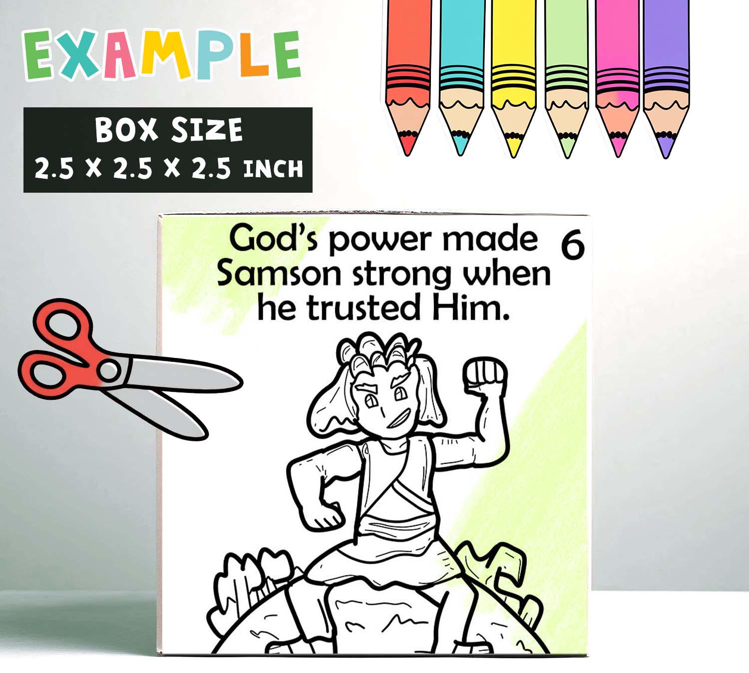 Samson Craft Kit Samson Strength Coloring Cube Craft: Memory Games, Bible Study Lesson ...