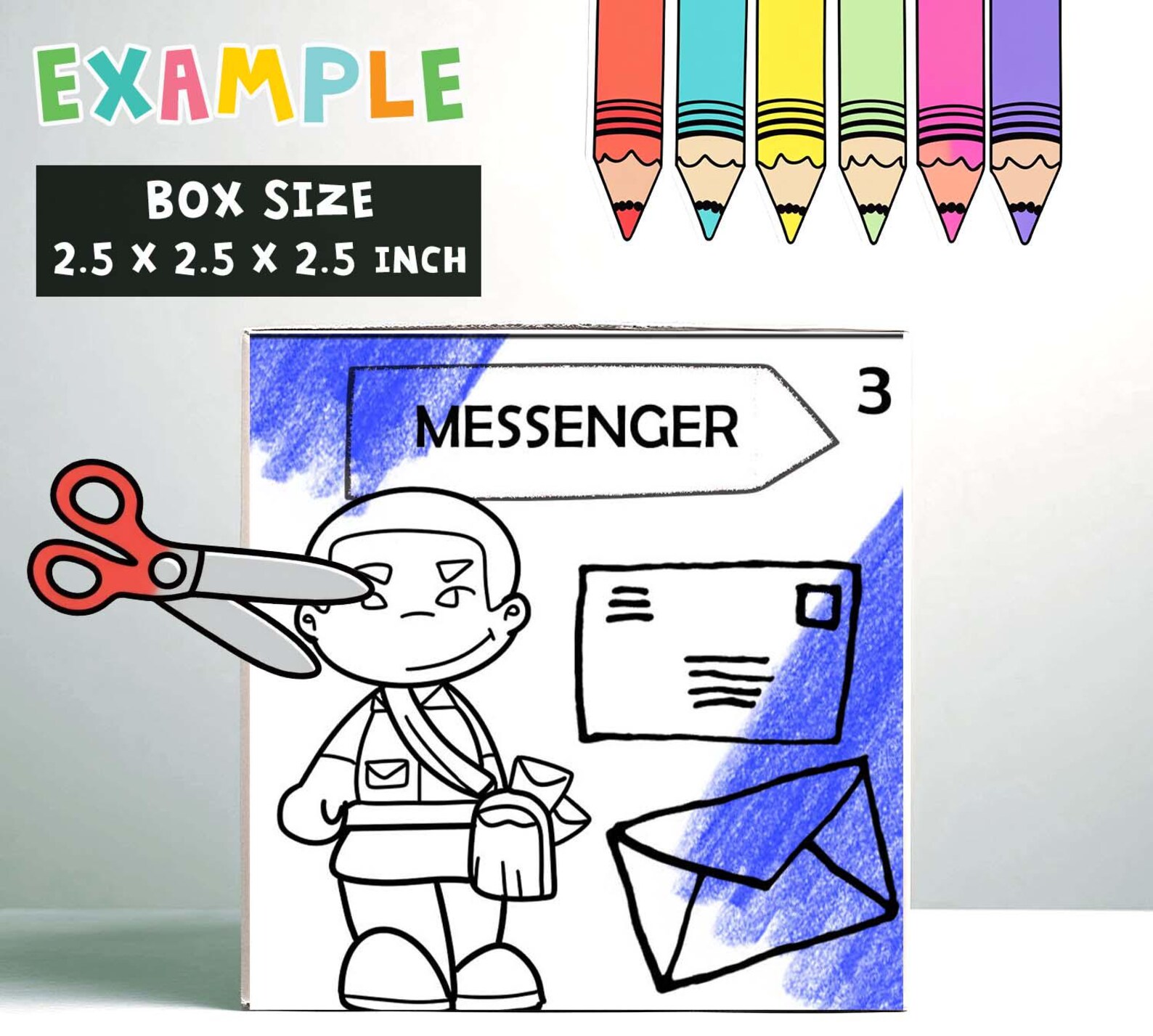 COMMUNITY HELPERS: Mail Carrier Coloring Cube Bible Craft, Love Your ...