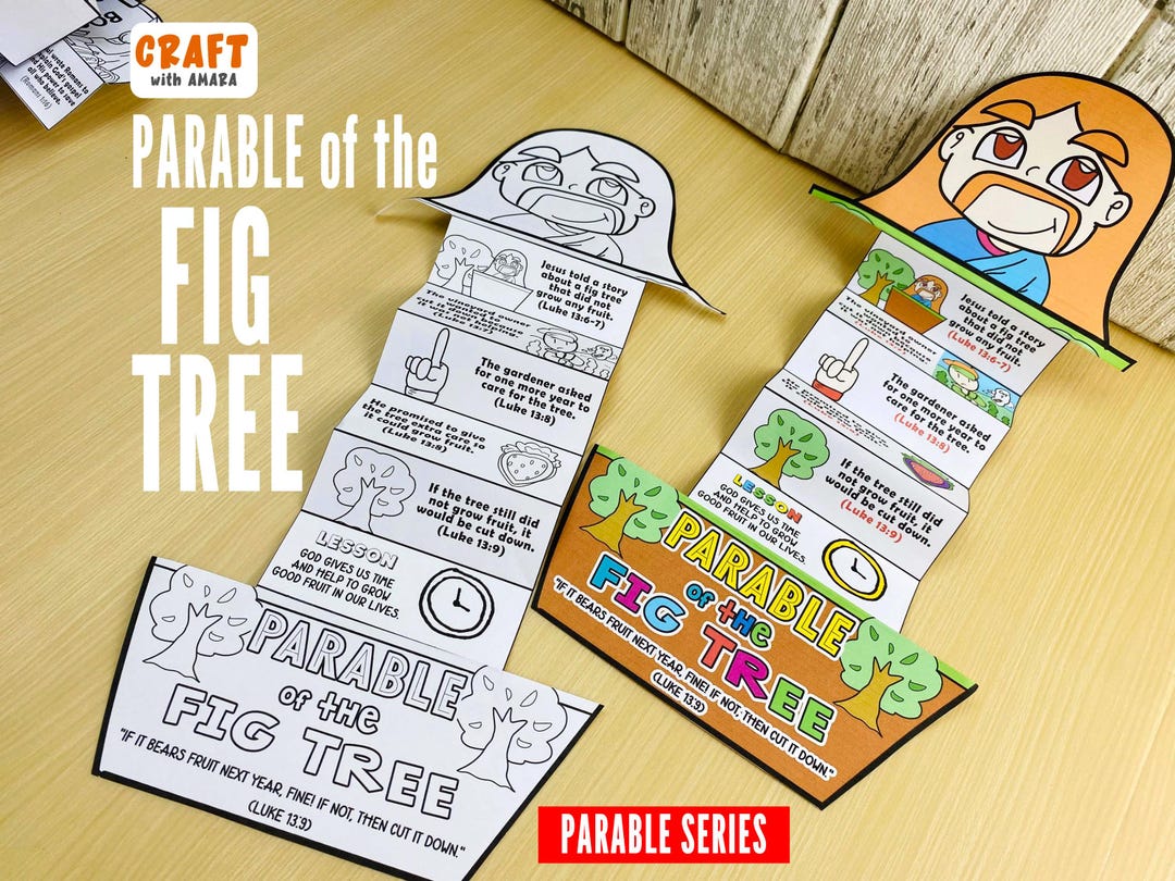 Parable of the Fig Tree Folding Surprise Bible Craft: Children Ministry ...