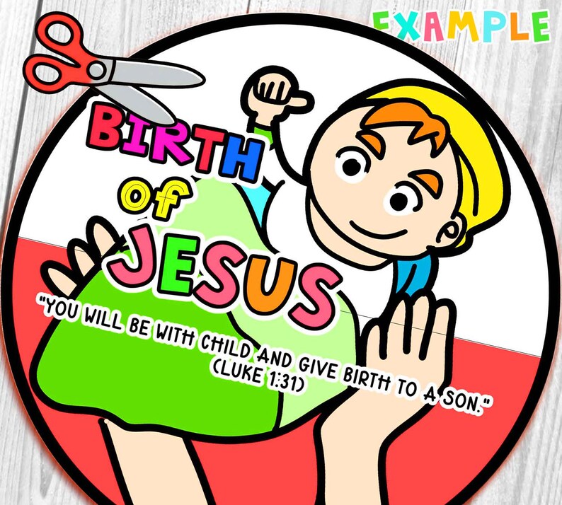 Birth of Jesus Foretold Folding Surprise Bible Craft: Nativity Children ...