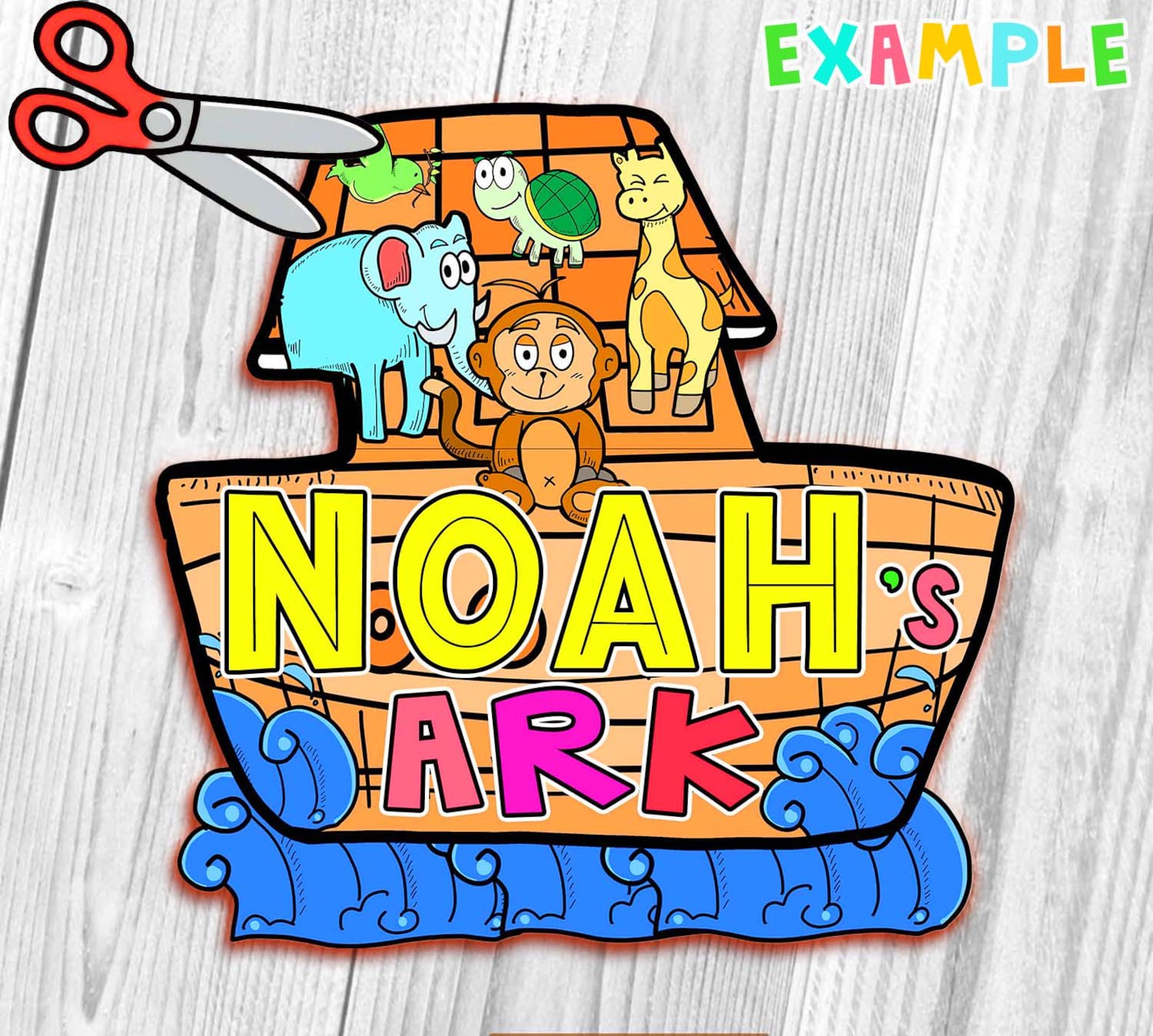 Noah's Ark Folding Surprise Bible Craft, Bible Lesson, Sunday School ...