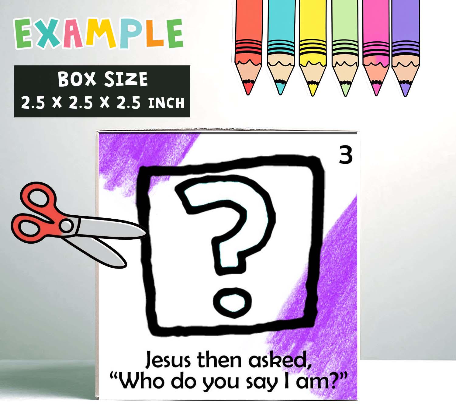 Peter’s Confession Coloring Cube Bible Craft: Memory Games, Children ...
