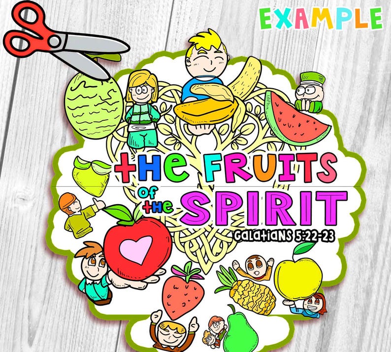 Watermelon Scripture The Fruits of the Spirit Folding Surprise, Holy Spirit, Bible Craft ...
