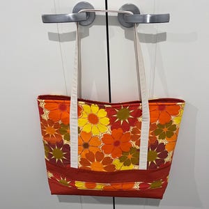Beach Bag Large /Leisure Flowers Style Tote Bag/ carry Bag /Handmade in Australia