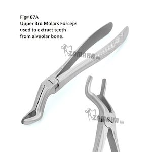 ZAMAHA Tooth Extracting Forceps 67A, Dental Extraction Kits, Dental Pliers for Extraction, Dental extracting Tools
