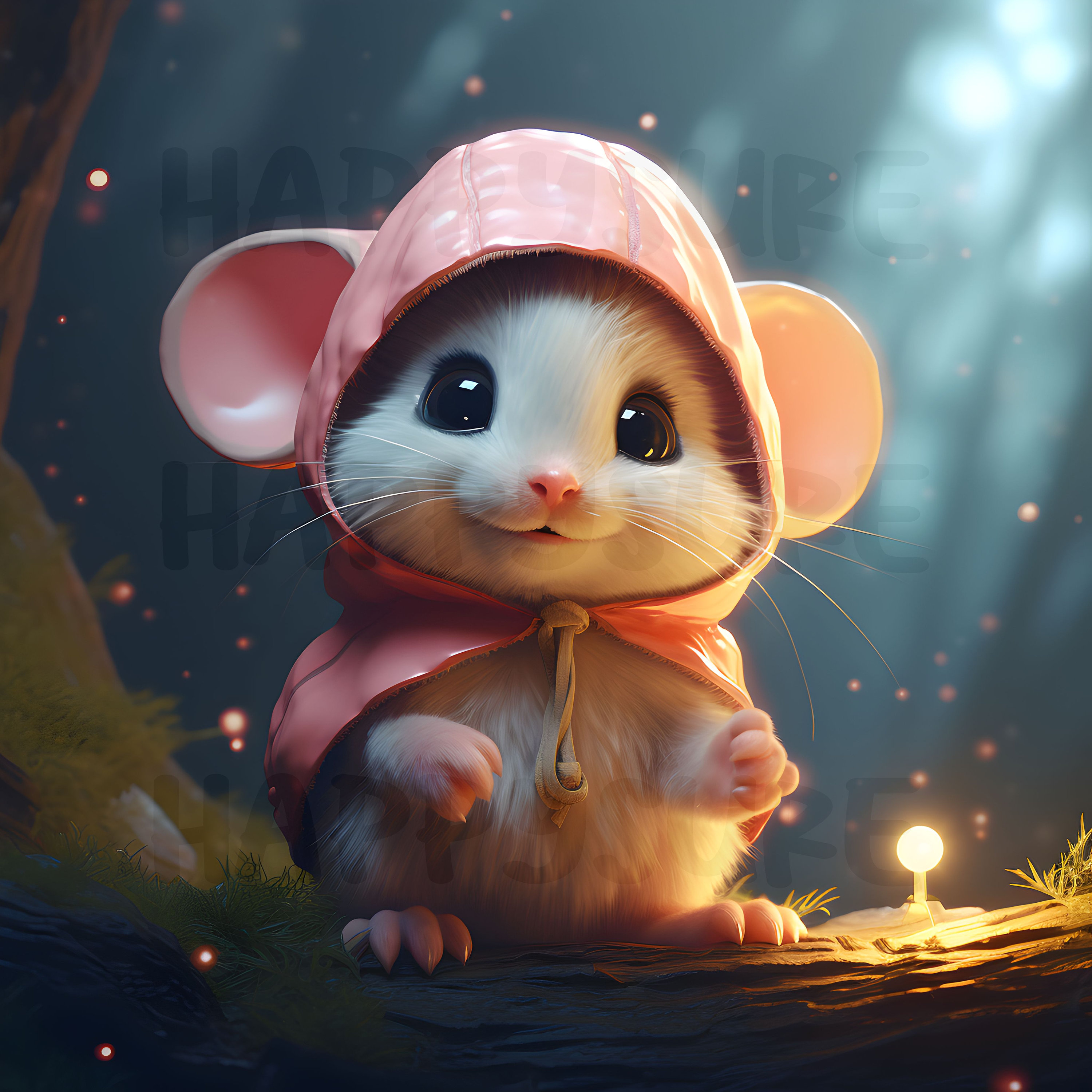 Decorative Picture, Cute Mouse Wallpaper. Can Be Used for Both Personal
