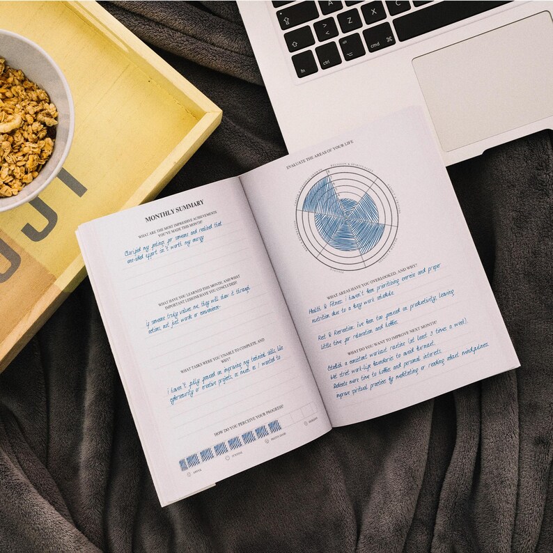 Neurobook Focus 30-dniowy planer | Dziennik codziennej produktywności dla kobiet i studentów | 30-dniowy rejestr nawyków | Organizator celów i celów zdjęcie 9