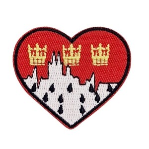 Iron-on picture skyline coat of arms applique iron-on patch embroidery iron-on patches Cologne Carnival Carnival Kölle Alaaf