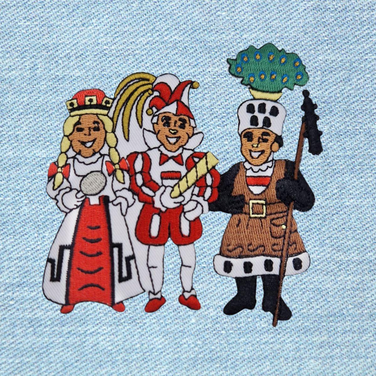 10 Stück Kölner Karneval Bügelflicken Rot-Weiß - Bügelbilder Für Kleidung, Hüte & Fasching