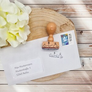 Stamp with Cologne skyline I Greetings from Cologne I Cologne gift I Stamp saying I Stamp set I