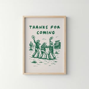 Green Howdy Thanks For Coming Print, Sailor Poster Trendy Beachy Decor, Apartment Wall Art, Living Room Decor-Funny Wall Art-Bright Art