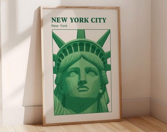 Statue of Liberty Pop Art Print: Retro NYC Home Decor (Digital Download)