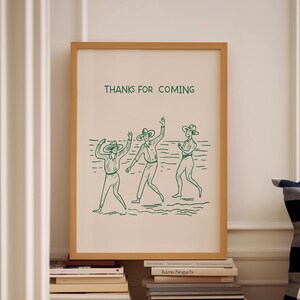 Thanks For Coming Print, Sailor Poster Trendy Beachy Decor, Apartment Wall Art Digital Download, Living Room Decor-Funny Wall Art-Bright Art