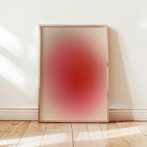 Art mural Aura pêche, affiche spirituelle, dégradé granuleux, impression dégradé pêche, affiche Aura colorée, esthétique minimaliste en téléchargement numérique