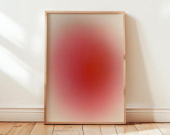 Peach Aura Gradient Print: Minimalist Spiritual Wall Art (Digital Download)