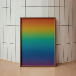 Pride Rainbow Wall Art, pride home decor, LGBTQ gift, Subtle Bi Pride, Bisexual Printable Poster, Queer Home Decor,  LGBT pride decor Prin