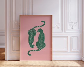Rosa tigerpartryck: Feministisk kokettväggkonst (digital nedladdning)