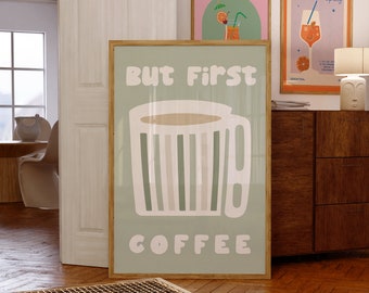 Retro Coffee Print: Pop Art Kitchen Decor (Digital Download)