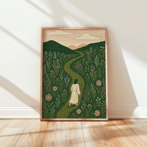 Jesus in the Garden of Gethsemane Wall Art, Christian Printable Art, Bible Art, Jesus Print, Gethsemane Landscape, Jerusalem, Religious Art